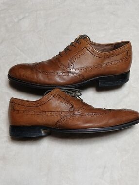 Johnston & Murphy | Shoes | Johnston Murphy Brown Leather Cap Toe Office  Oxford Dress Shoes Mens W Wide | Poshmark